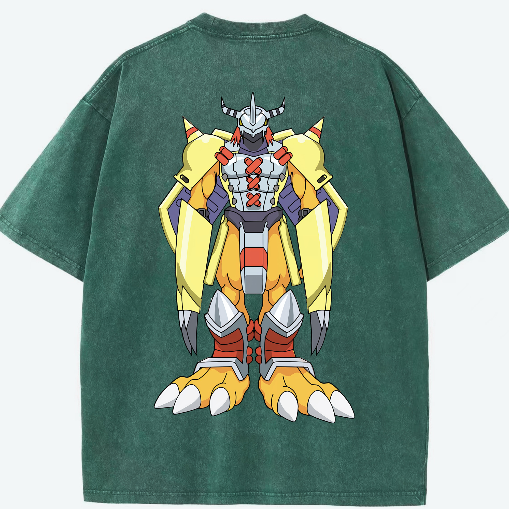 （画像用） Digimon デジタルモンスター/デジモン 綿100% ヴィンテージ風 半袖Tシャツ（背面プリント）